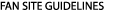 FAN SITE GUIDELINES